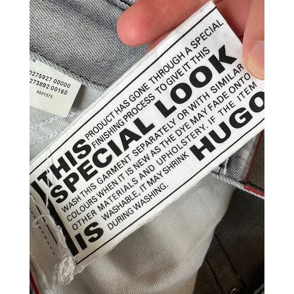 Hugo Straight Leg Jeans Size 33x32 Men’s Gray - Picture 7 of 11